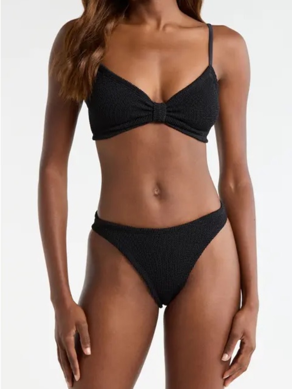 NWT Hunza G Alicia Bikini SET Black Noir Crinkle New Xandra Gigi Juno Jamie Swim